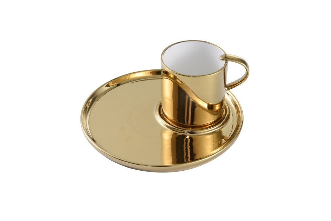 Tasse à Cappuccino et assiette - 19,7x19,7x10,2cm - FOR COFFEE LOVERS Pampa Bay - Mathon