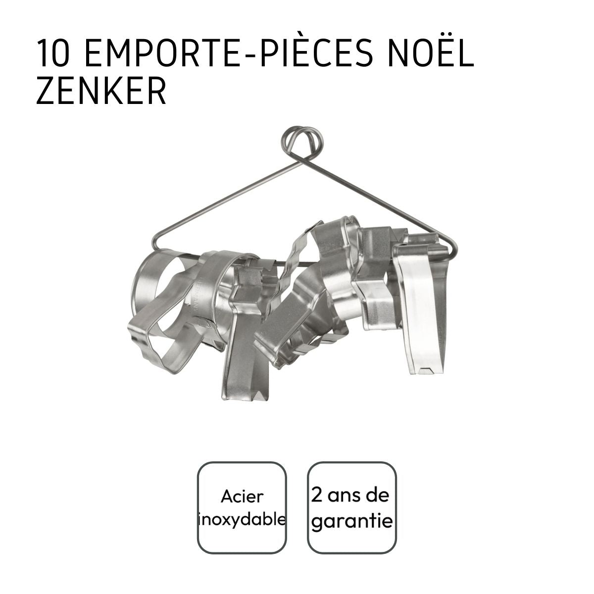 Lot de 10 emporte-pièces de Noël sur cintre Zenker Emporte-pièces Zenker - Mathon - 4
