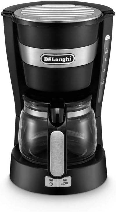 cafetière électrique de 0,65L pour 5 tasses 650W noir Delonghi - Mathon
