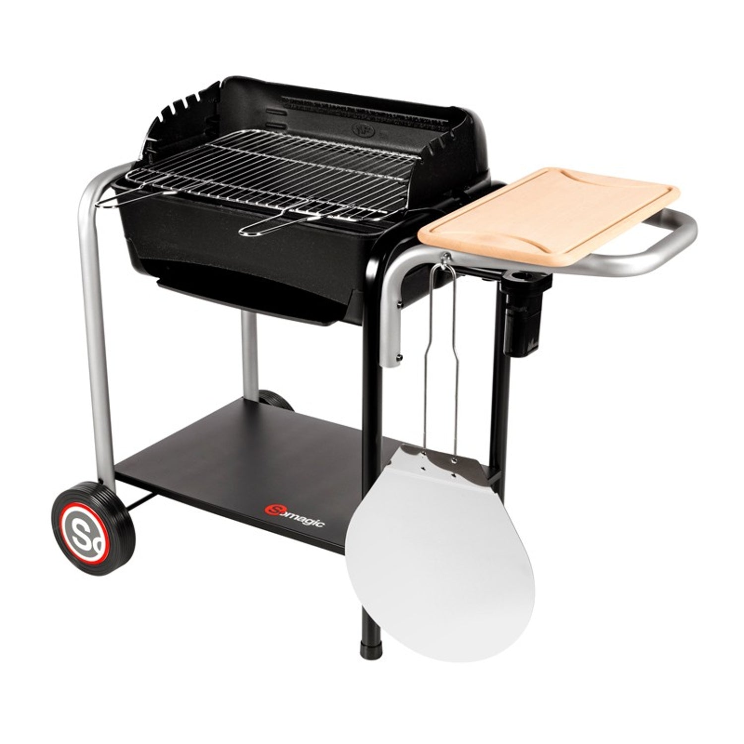 Barbecue au charbon de bois ROMA avec cuisson pizza Somagic - Mathon - 1