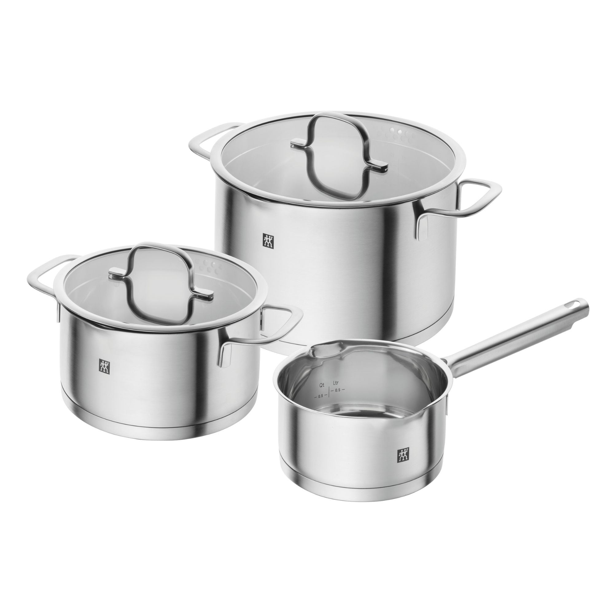 3-pcs, Set de casseroles, Argent Zwilling - Mathon - 1
