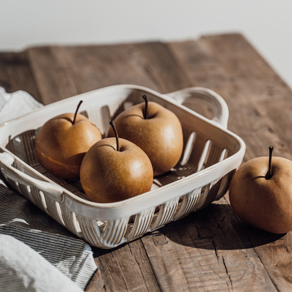 Corbeille Tressée beige 29x23 cm Table passion - Mathon - 3