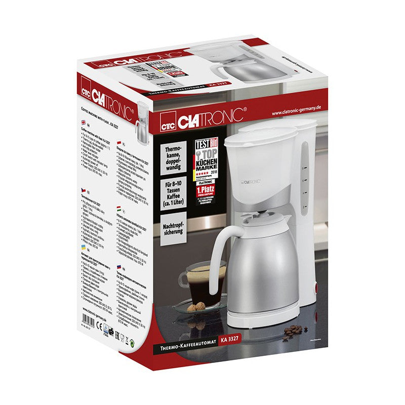 Cafetière thermos 8-10 tasses 1L Clatronic KA 3327 Blanc Clatronic - Mathon - 6