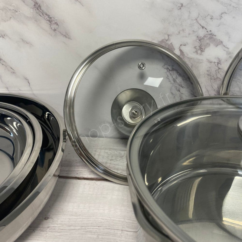 AM8411 : Batterie de Cuisine Inox 10 Pièces Arthur Martin Tous Feux dont Induction et Four Arthur Martin - Mathon - 2