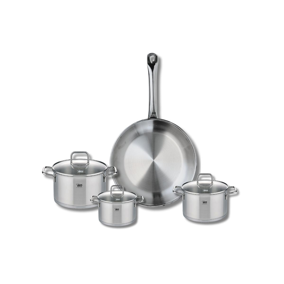 Ensemble de 1 Poêle de cuisson 28 cm et 3 faitouts 12, 14 et 16 cm  Profi Citrin Elo - Mathon - 1