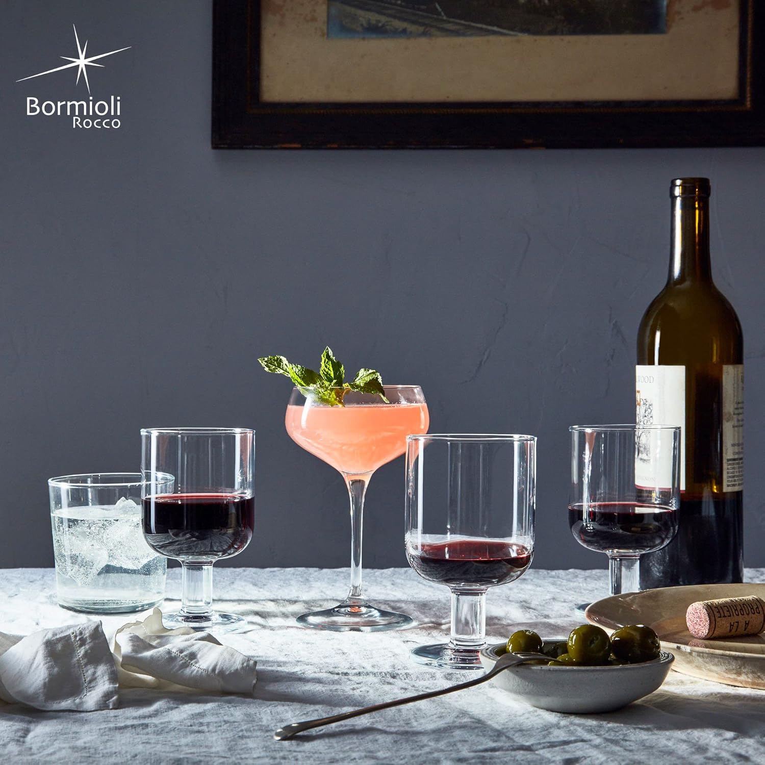 Lot de 6 verres à vin rouge, HOSTERIA, 28 cl Bormioli Rocco - Mathon - 2