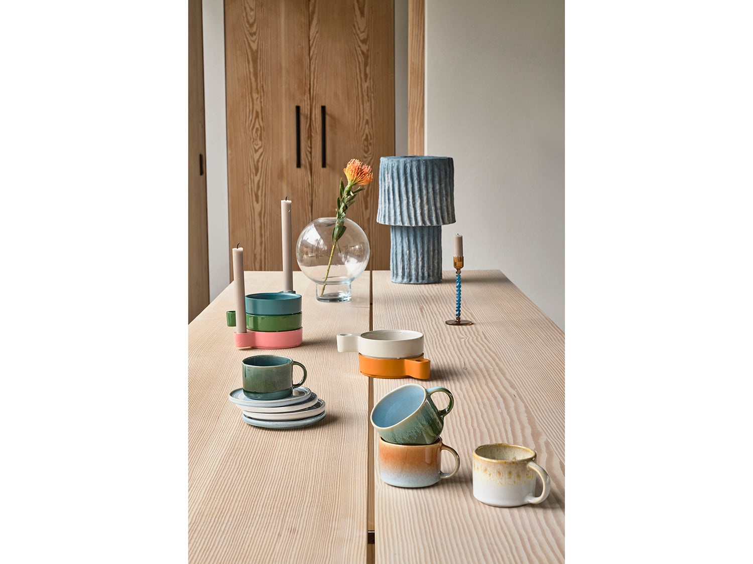 Bougeoir Styles en Aluminium Ambre Villa Collection - Mathon - 5