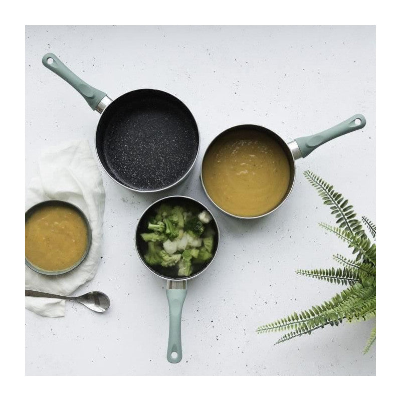 Set De 3 Casseroles - Livoo - Men125vs - Aluminium Revetement Antiadhésif - ø 16 - 18 - 20 Cm - Epaisseur 2,5 Mm - Manche De 1 Livoo - Mathon - 6