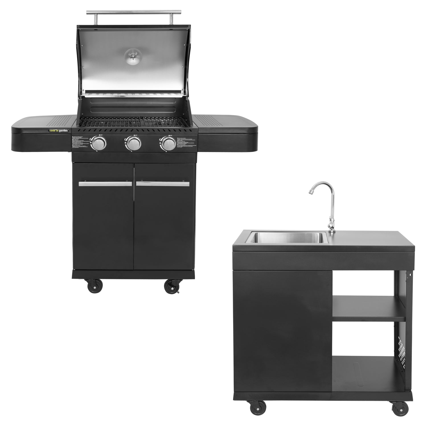 Cuisine extérieure modulable FYRA - 3 brûleurs Cook