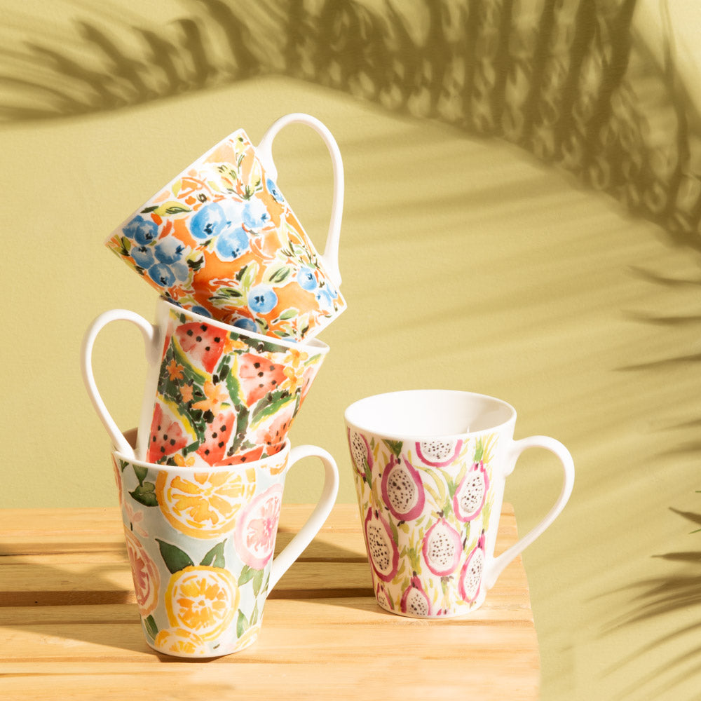 Coffret de 4 mugs Salvador 31 cl Table passion - Mathon - 3