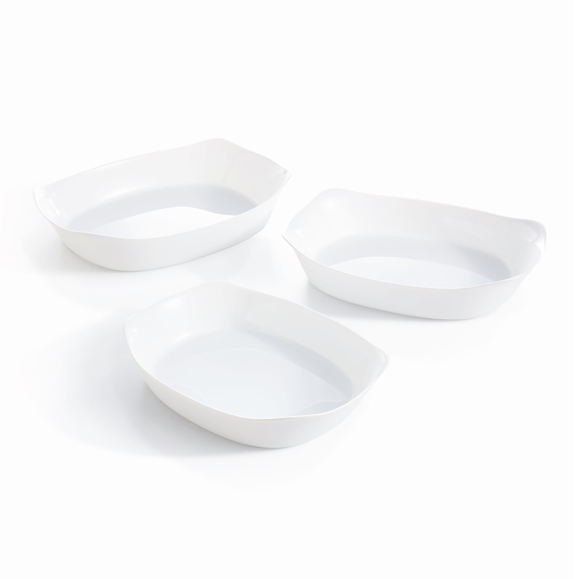 Set de 3 plats rectangulaires 38x28, 34x25 et 30x22 cm Smart Cuisine Carine Luminarc Luminarc - Mathon - 1