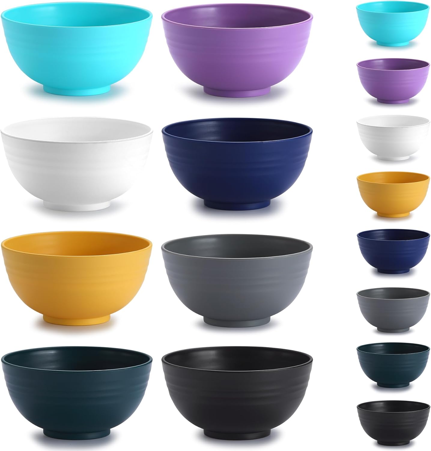 Lot de 8 bols en plastique incassables – spécial camping multicouleurs Vendos85 - Mathon