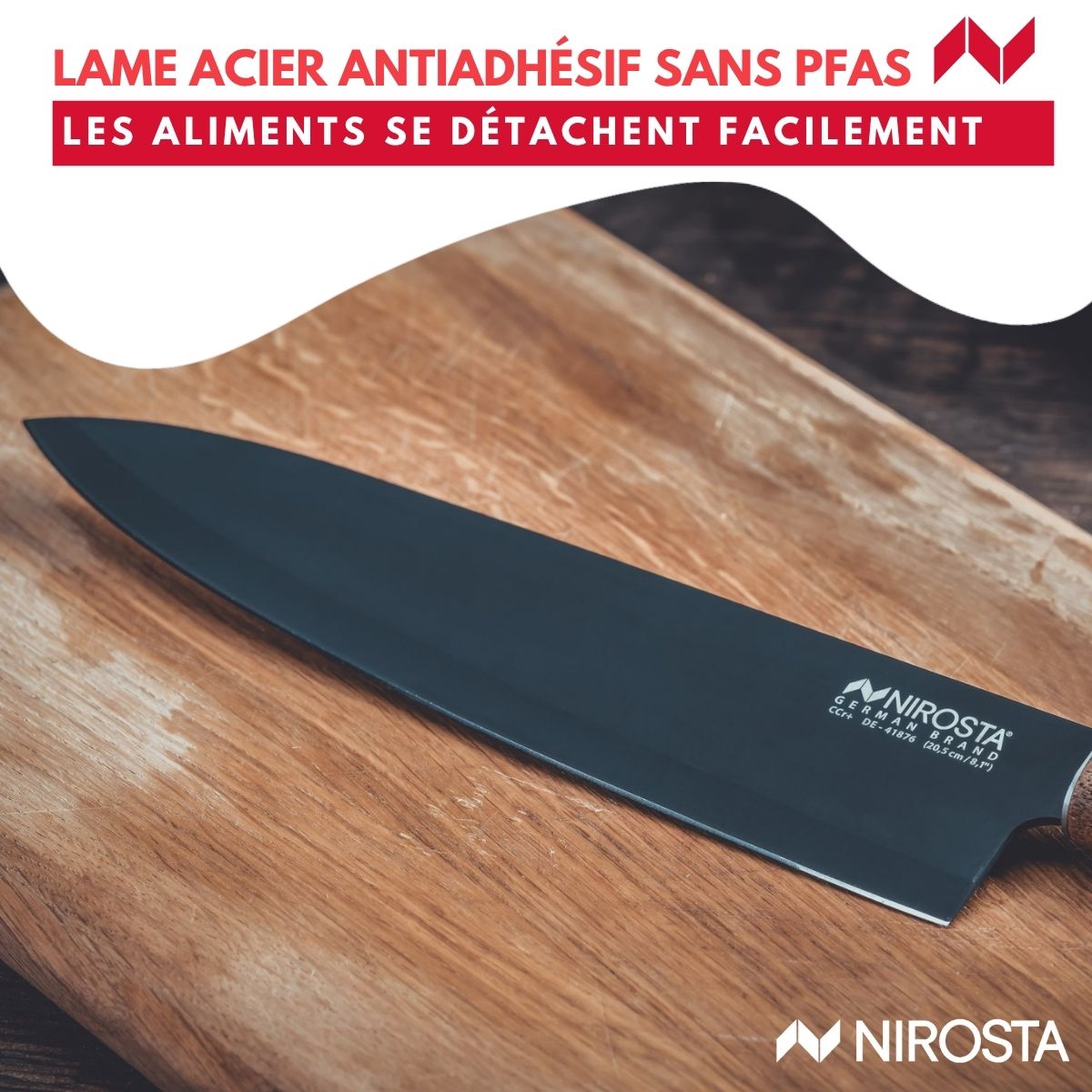 Couteau de chef 33 cm  Flow Nirosta - Mathon - 5