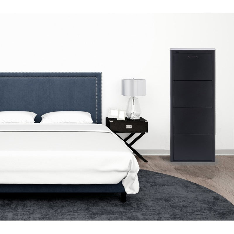 Meuble à chaussures KIBO 4 Compartiments, Noir Don Hierro - Mathon - 5