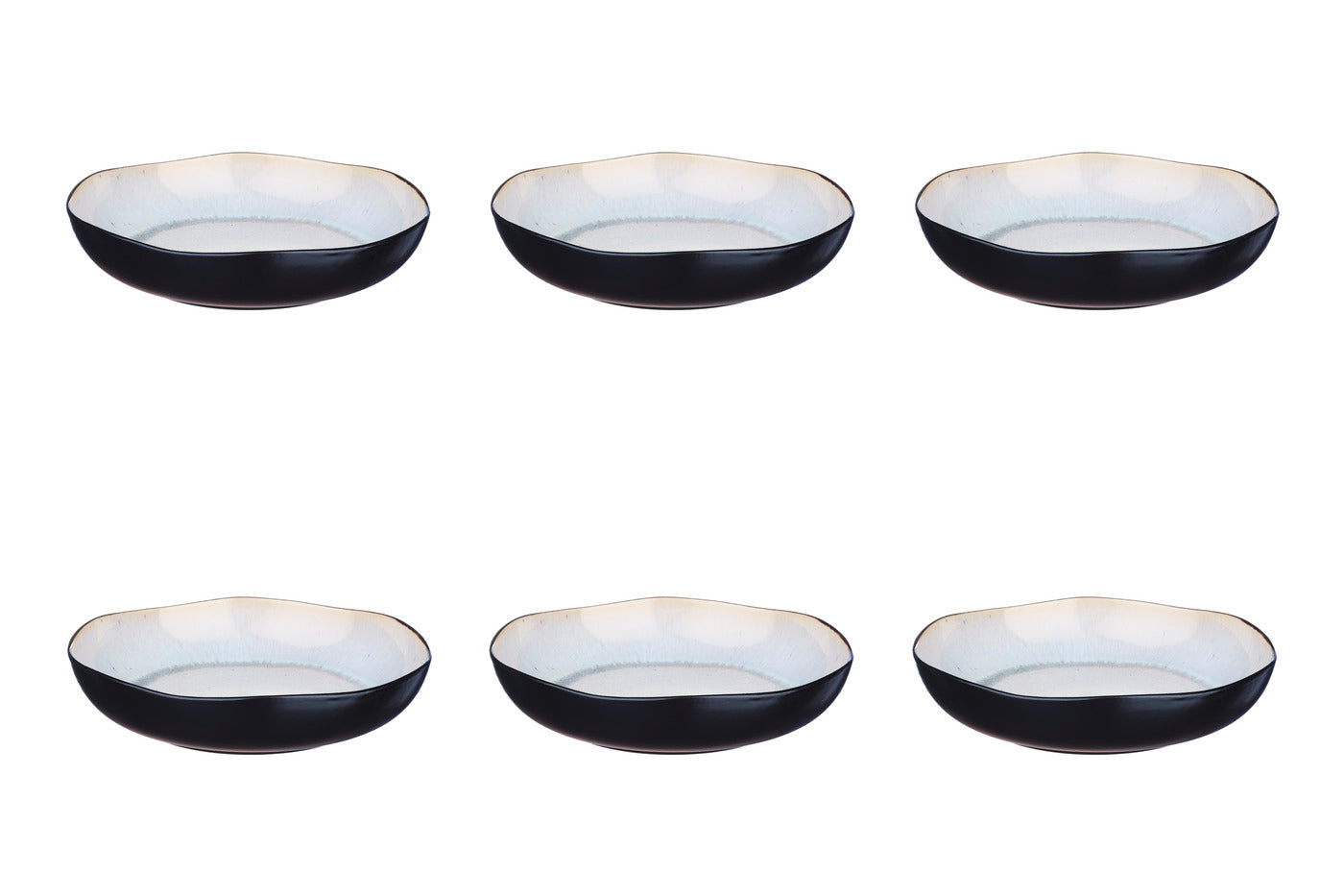 Assiette creuse IRIS Ø22,5cm - 6 pièces - Blanc ivoire Björn - Mathon - 1