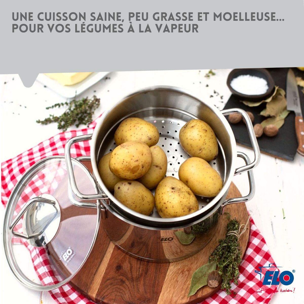 Cuiseur vapeur en inox 18 cm de 2 litres  Citrin Elo - Mathon - 4