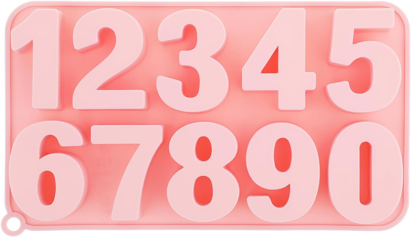 Moule à gâteau en silicone en forme de chiffres de 0 à 9 - 5,6 cm Vendos85 - Mathon