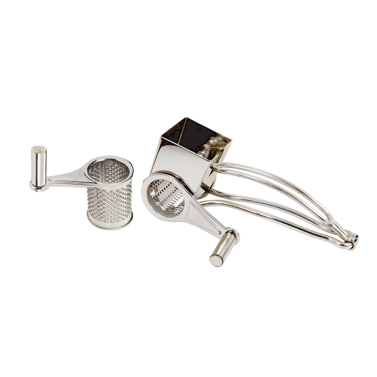 Moulin râpe à fromage inox - 2 tambours gruyère & parmesan La Bonne Graine - Mathon - 1