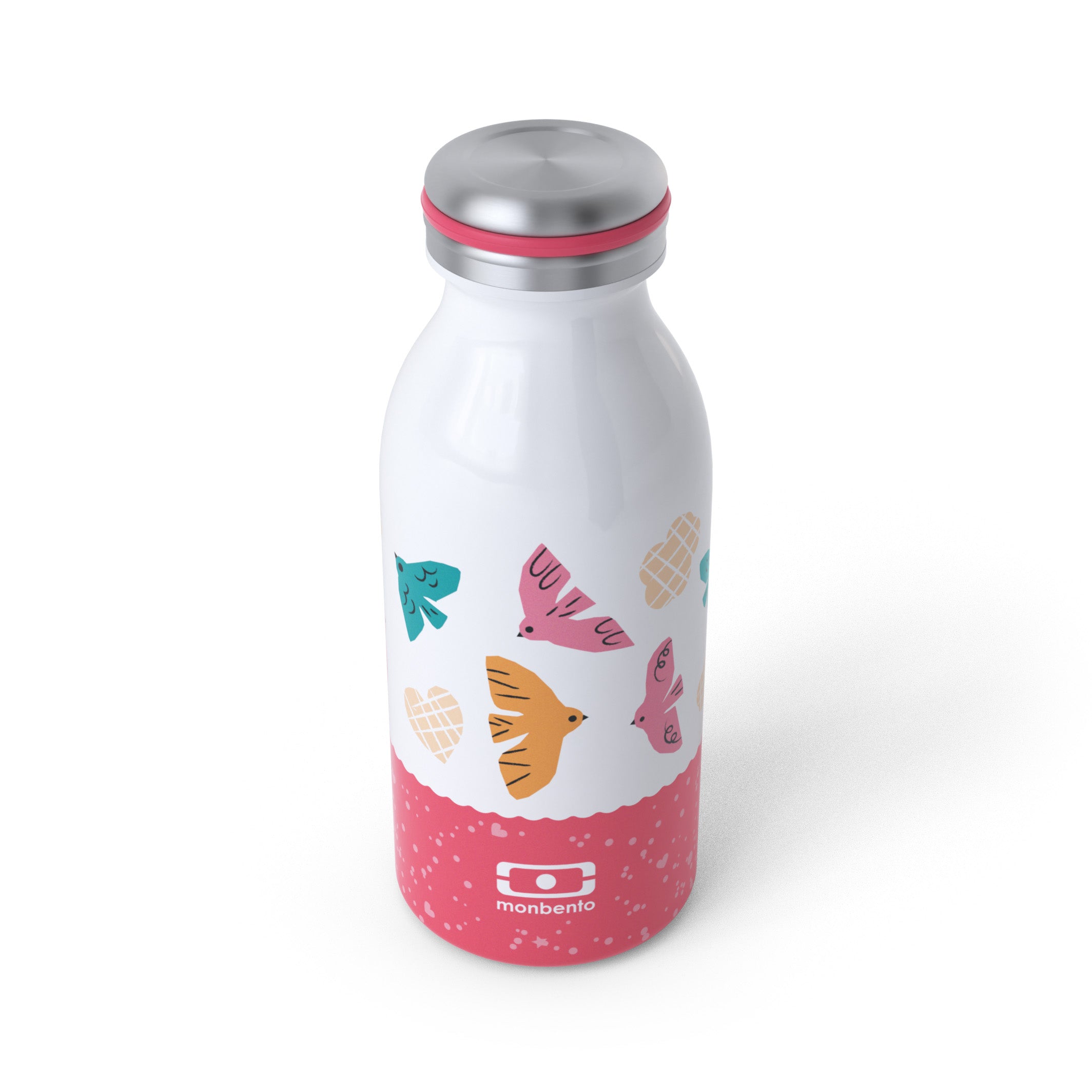 Bouteille isotherme enfant Cooly 350ml Rose Birds Monbento - Mathon - 2