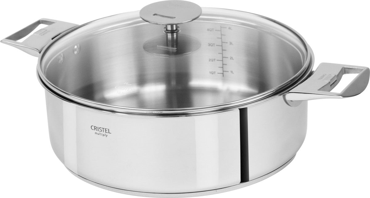 Sauteuse en inox Multiply amovible 26cm Cristel - Mathon - 4