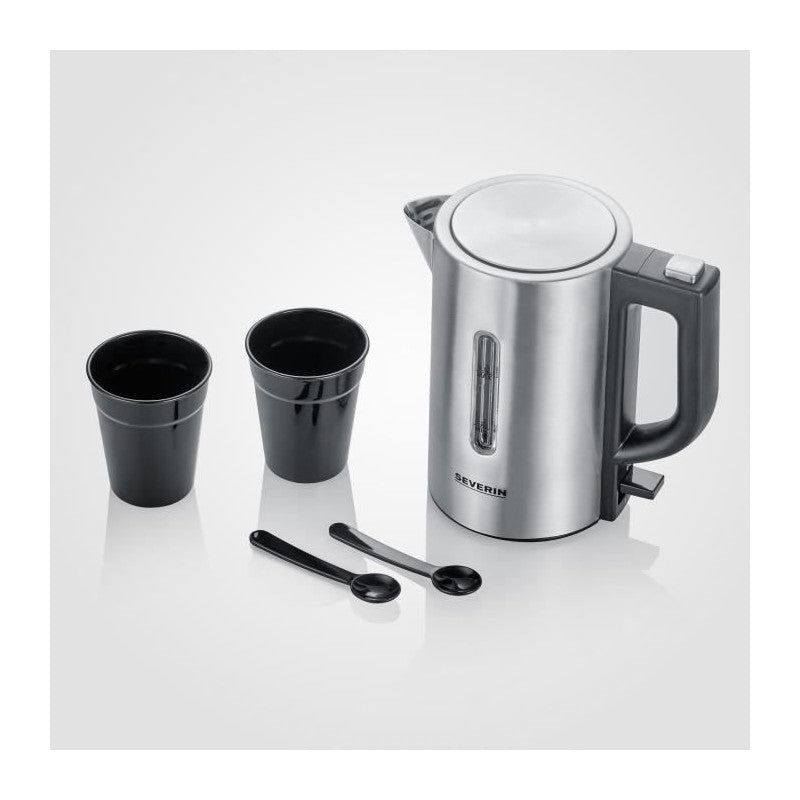 Wk3647 Kit Bouilloire De Voyage - 0,5 L - 1100 W - Inox Et Noir Severin - Mathon - 3