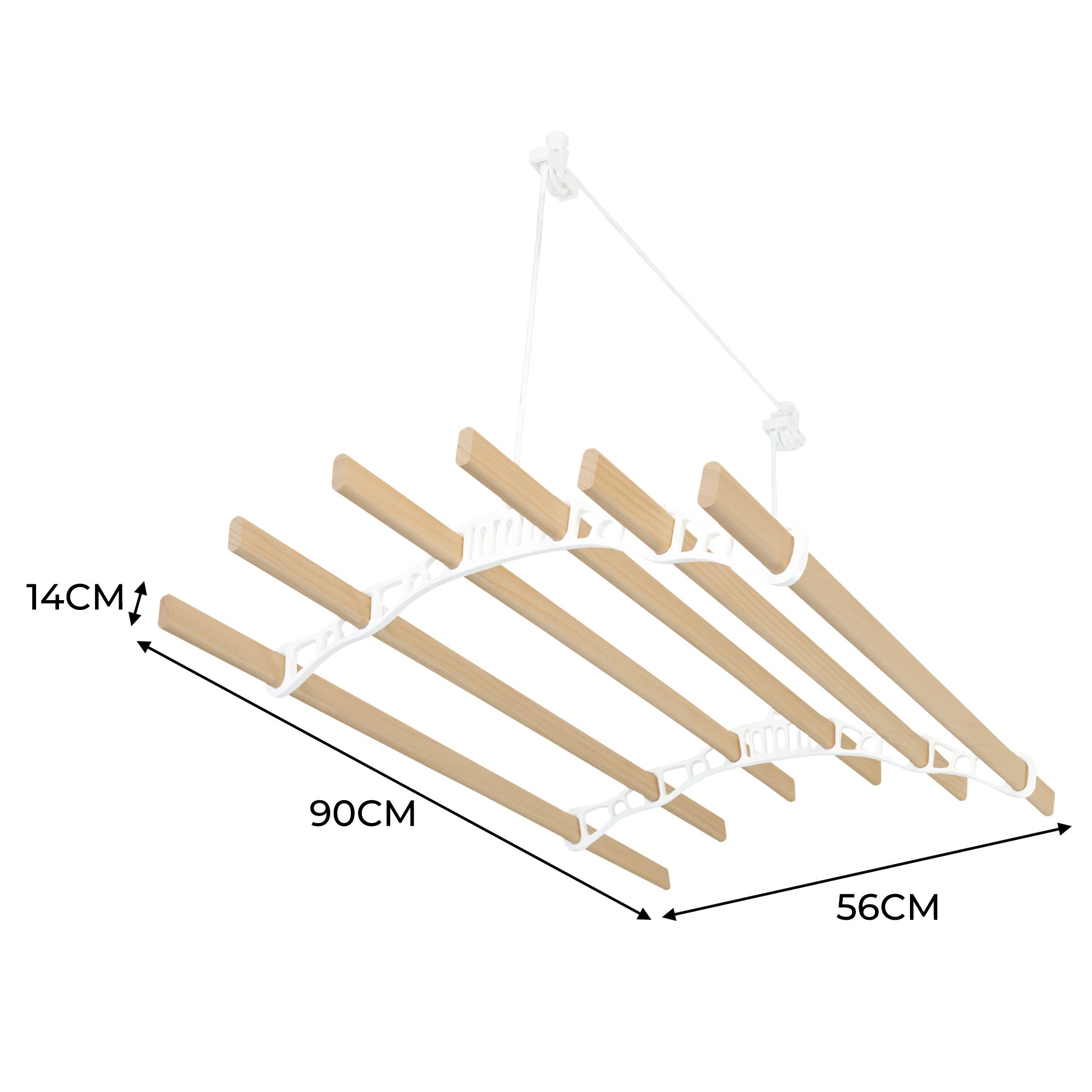 Etendoir à Linge Suspendu de 0,9 Mètre - Blanc Monstershop - Mathon - 4