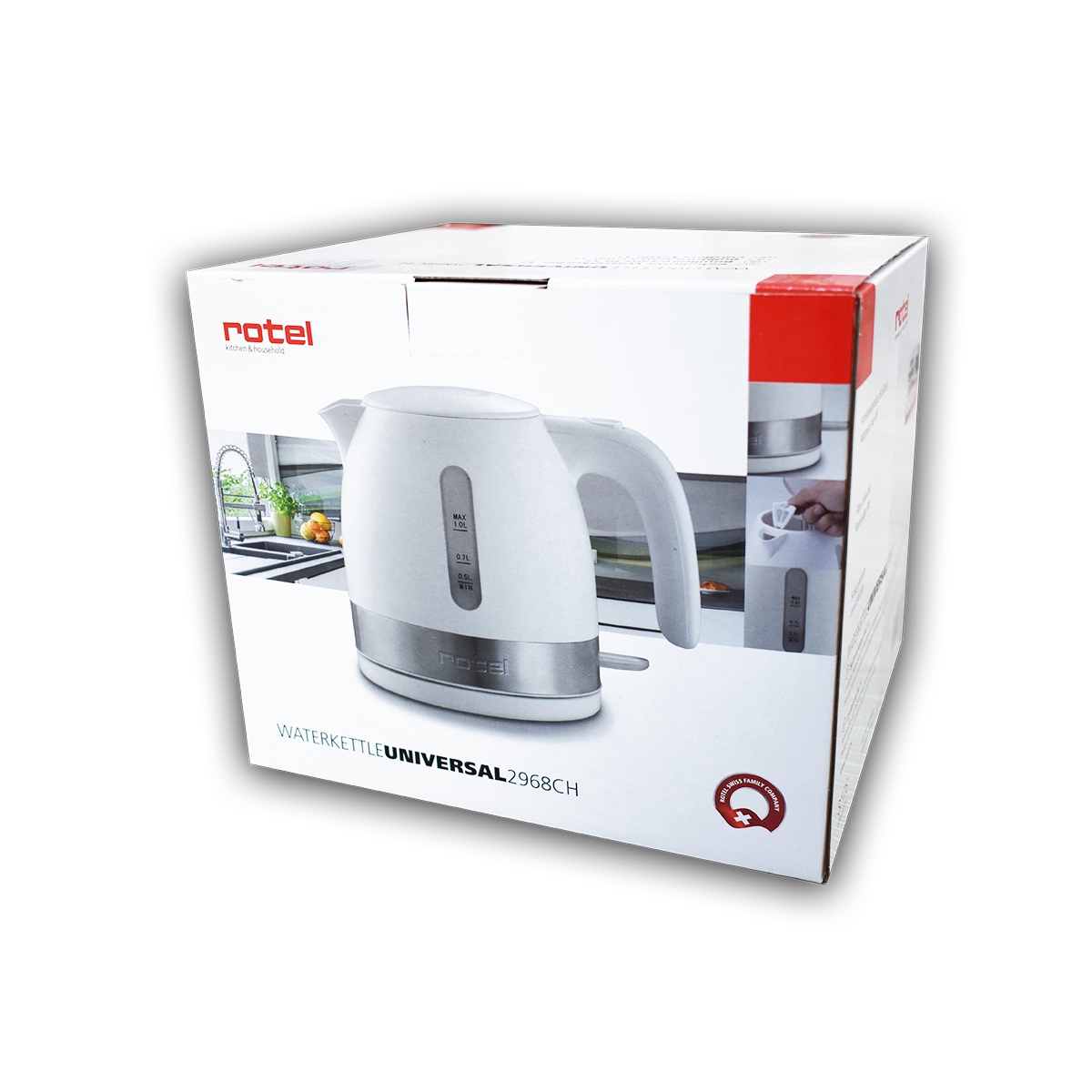 Bouilloire électrique plastique cerclée inox sans fil 1 litre Rotel Rotel - Mathon - 5