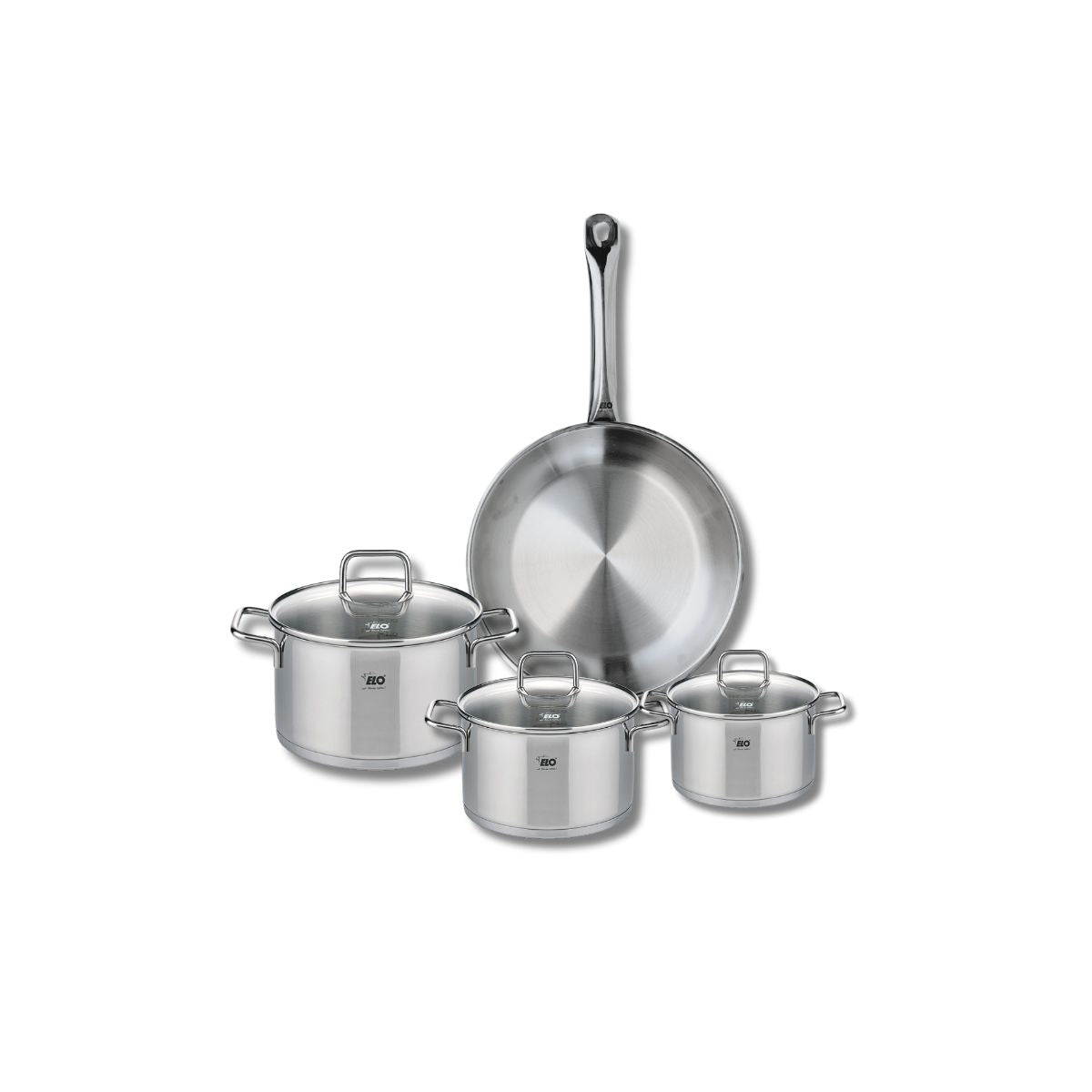 Ensemble de 1 Poêle de cuisson 24 cm et 3 faitouts 12, 14 et 16 cm  Profi Citrin Elo - Mathon - 1