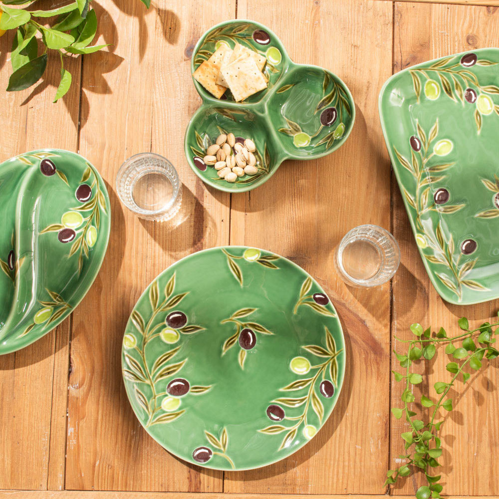 Plat 3 compartiments Olive 23 cm Table passion - Mathon - 3