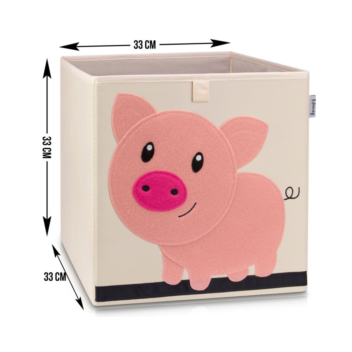 Boîte de rangement en tissu pour enfant "cochon", compatible Ikea Kallax Lifeney Fackelmann - Mathon - 3