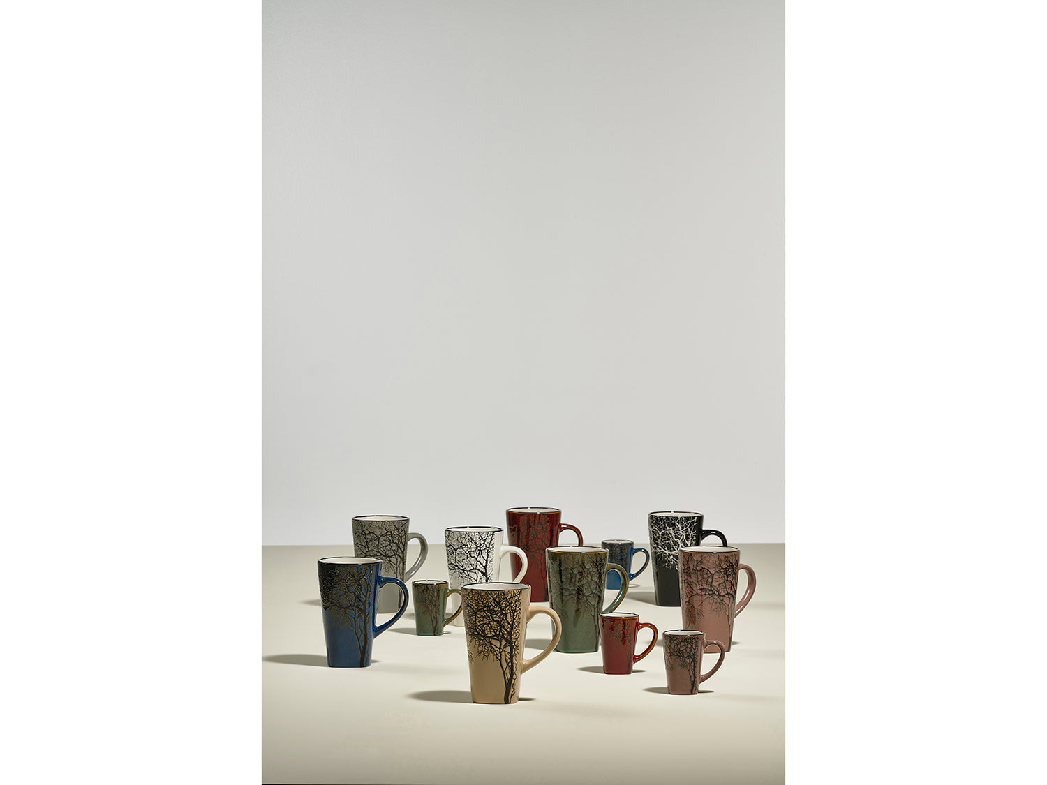 Set de 4 tassed espresso HELA en grès Rose foncé Villa Collection - Mathon - 4