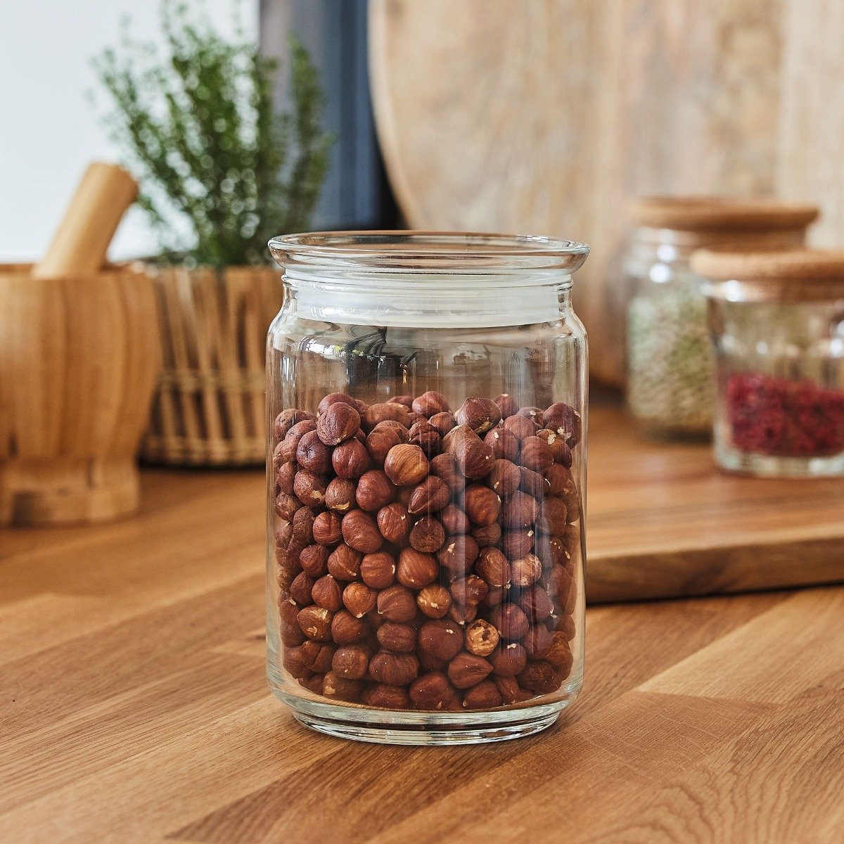 Lot de 2 pots de conservation Pure Jar Glass- Luminarc - En verre avec couvercle en verre- 2 x 1L Luminarc - Mathon - 4