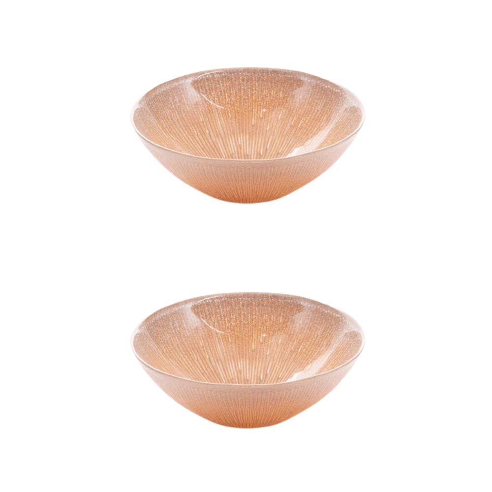 Coupelle Glitter doré 17 cm (lot de 2) Table passion - Mathon - 1