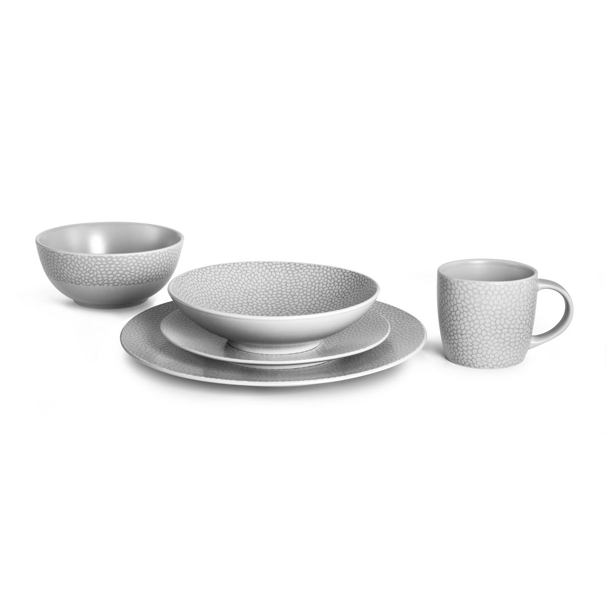 Stone Gris clair - Coffret 6 assiettes salade et pâtes Médard de Noblat - Mathon - 2