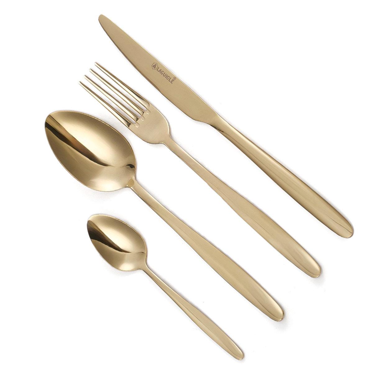 Ménagère 24 pièces - "Cléa champagne" Laguiole Cuisson - Mathon - 2