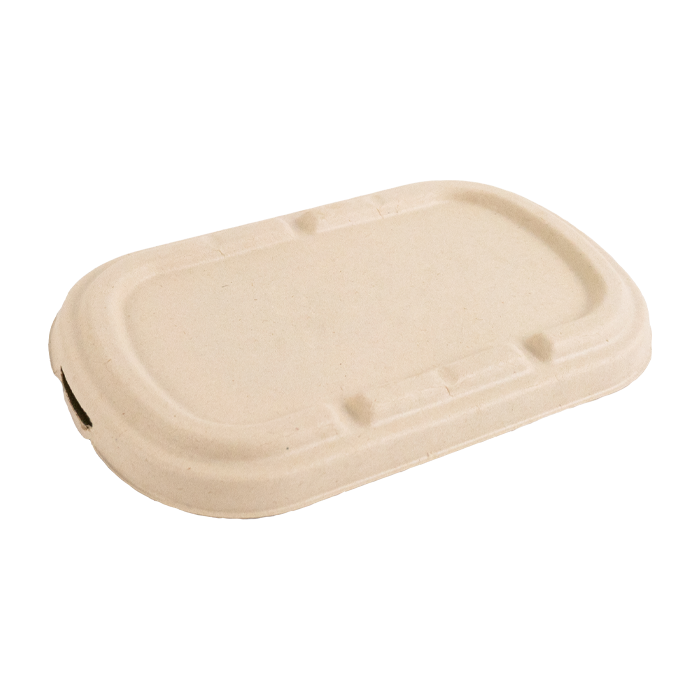 Couvercle rectangulaire brun en pulpe 20,5 x 12,3 x 1,5 cm - 50 unités FirstPack - Mathon