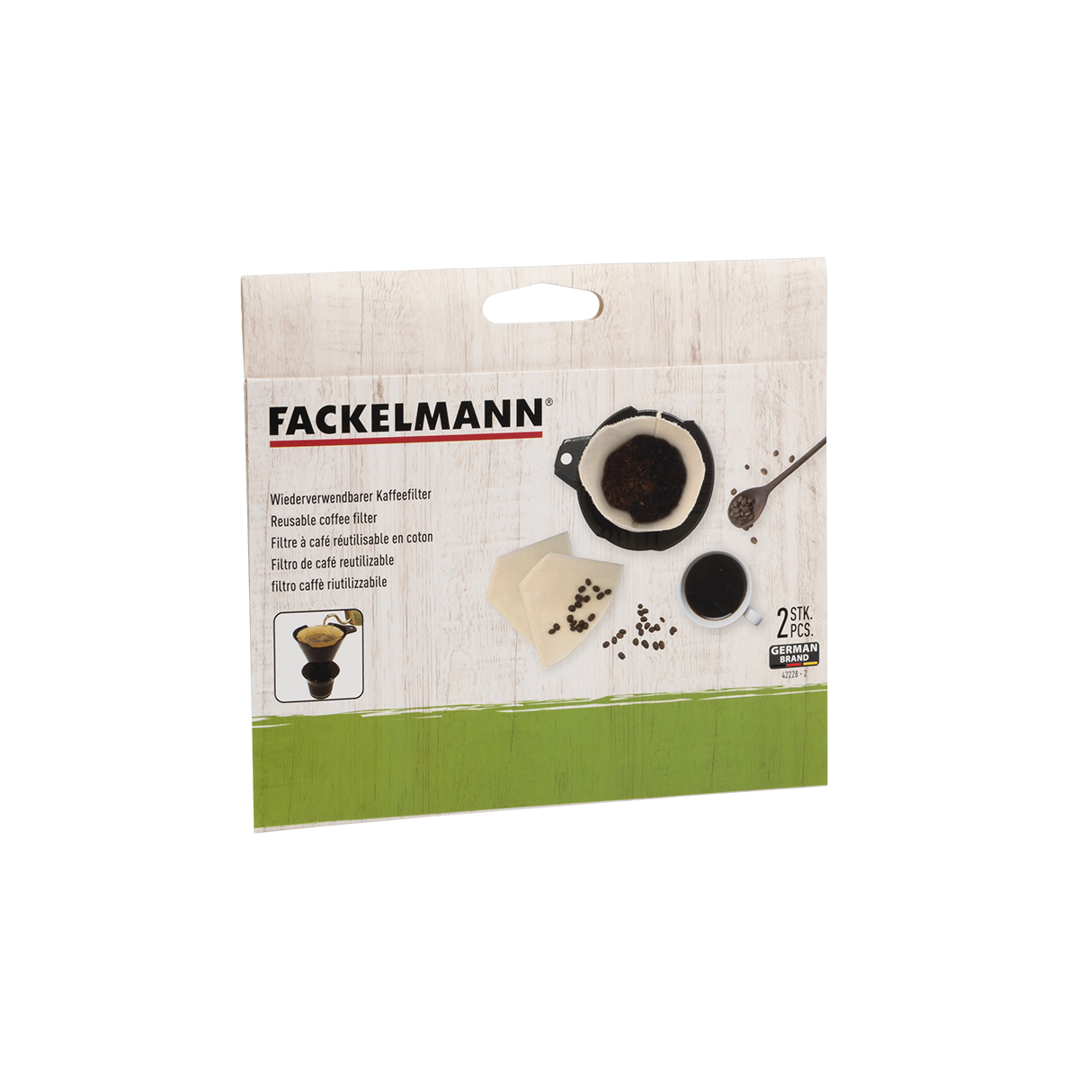 Lot de 2 filtres à café réemployables en coton Fackelmann - Mathon - 5