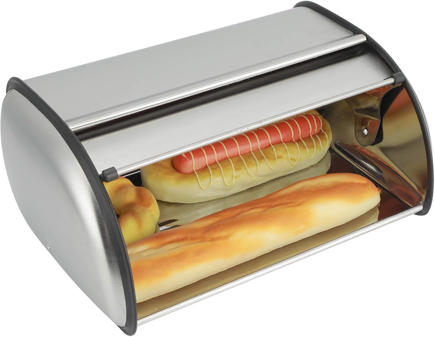 Boîte à pain en acier inoxydable de haute qualité 33 x 24 x 15 cm Vendos85 - Mathon