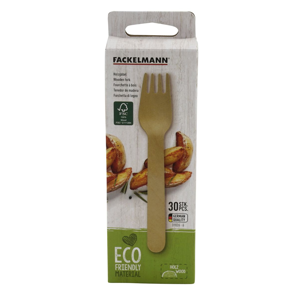 Ensemble de 60 fourchettes en bois jetables 16 cm  Move Fackelmann - Mathon - 6