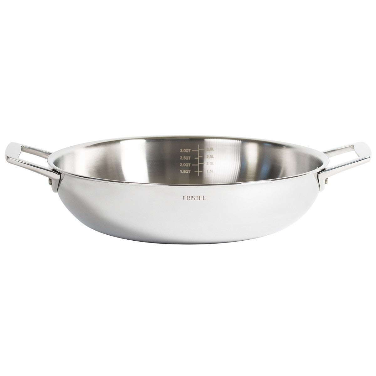 Plat sautoir en inox, 2 anses 28cm Cristel - Mathon - 1