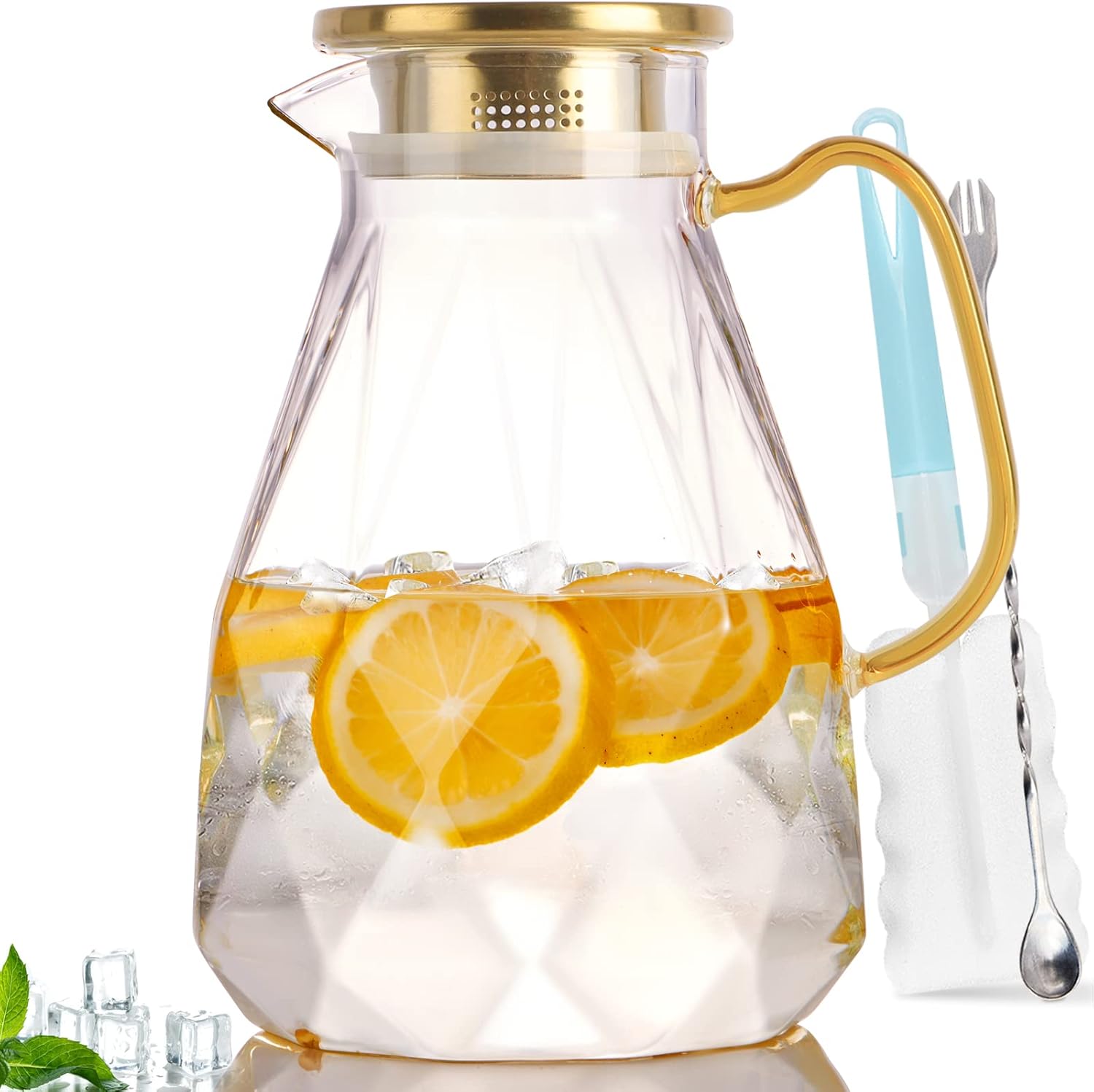 Carafe Diamant 2,2 L – Verre Résistant Haute Température Vendos85 - Mathon