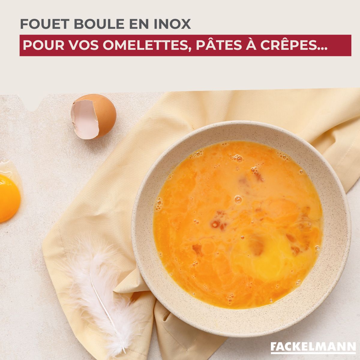 Fouet de cuisine et pâtisserie en inox avec bille 26,5 cm  Ovale Limited Edition Fackelmann - Mathon - 6