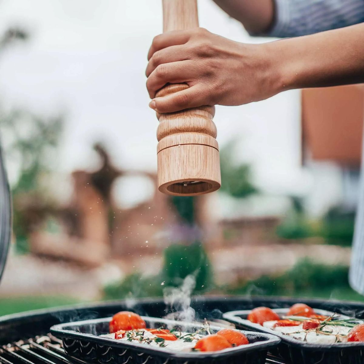 Ensemble de 2 Moulins à poivre manuel couleur bois 32 cm  Divers FM Professional - Mathon - 2