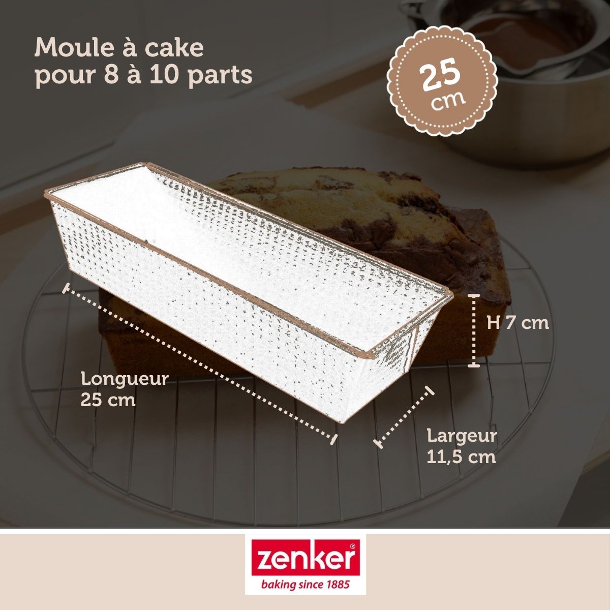 Moule à cake 25 cm Zenker Pure Zenker - Mathon - 3