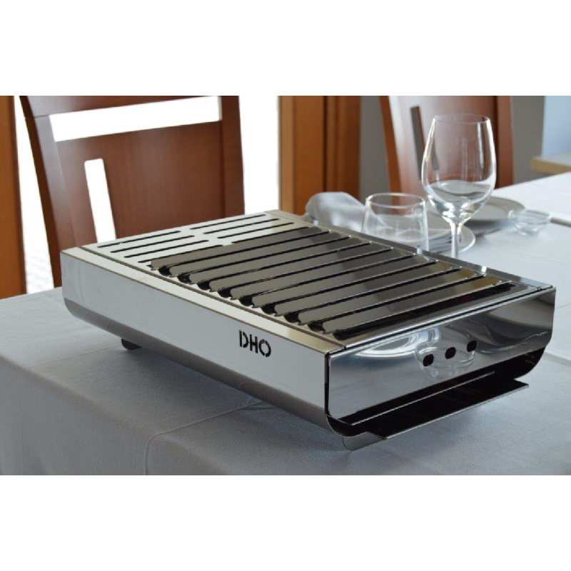 Barbecue portable en acier inoxydable trendy, compact et élégant, 44 x 29,5 x 12 cm Don Hierro - Mathon - 5