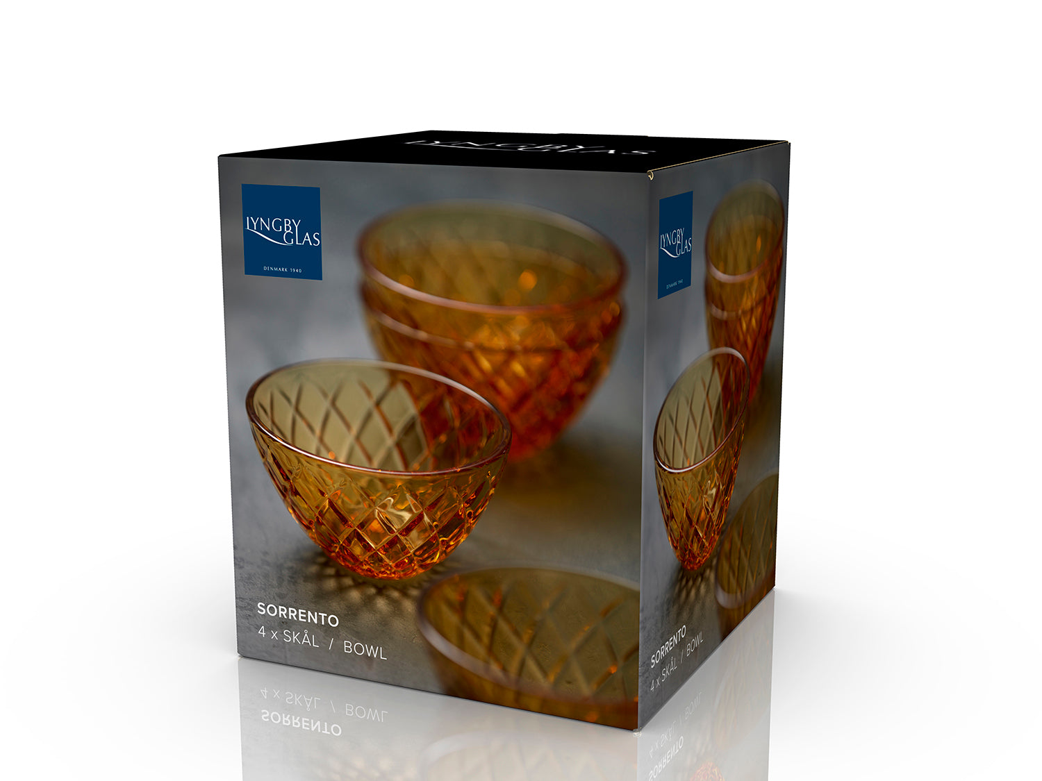 Bol SORRENTO 12cm en verre Ambre Lyngby Glas - Mathon - 4