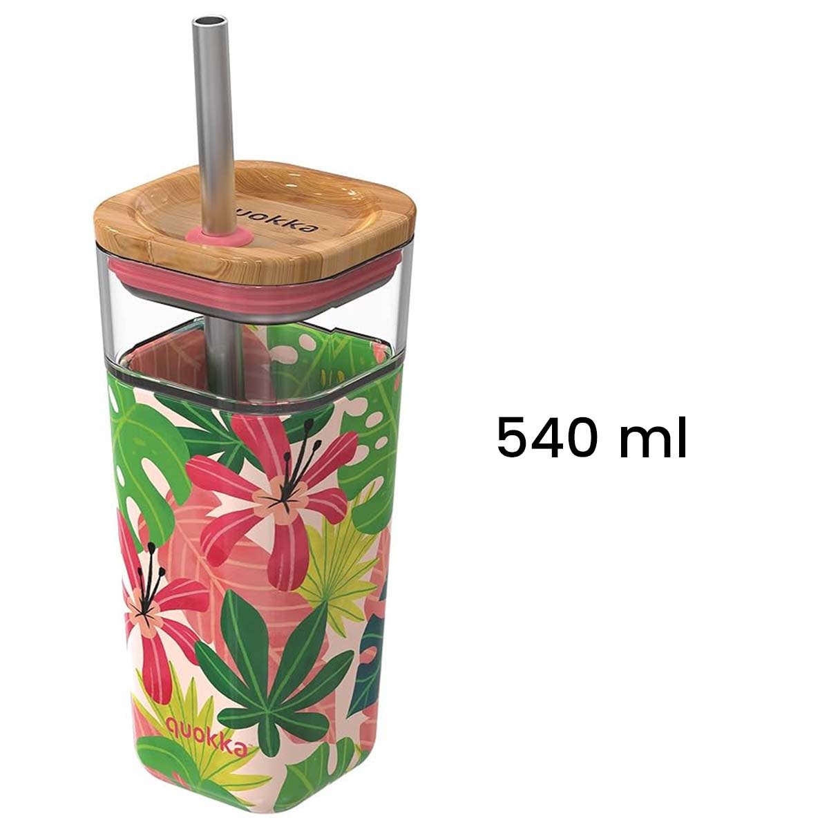 Travel mug Liquid Cube pink jungle 54 cl Quokka - Mathon - 5