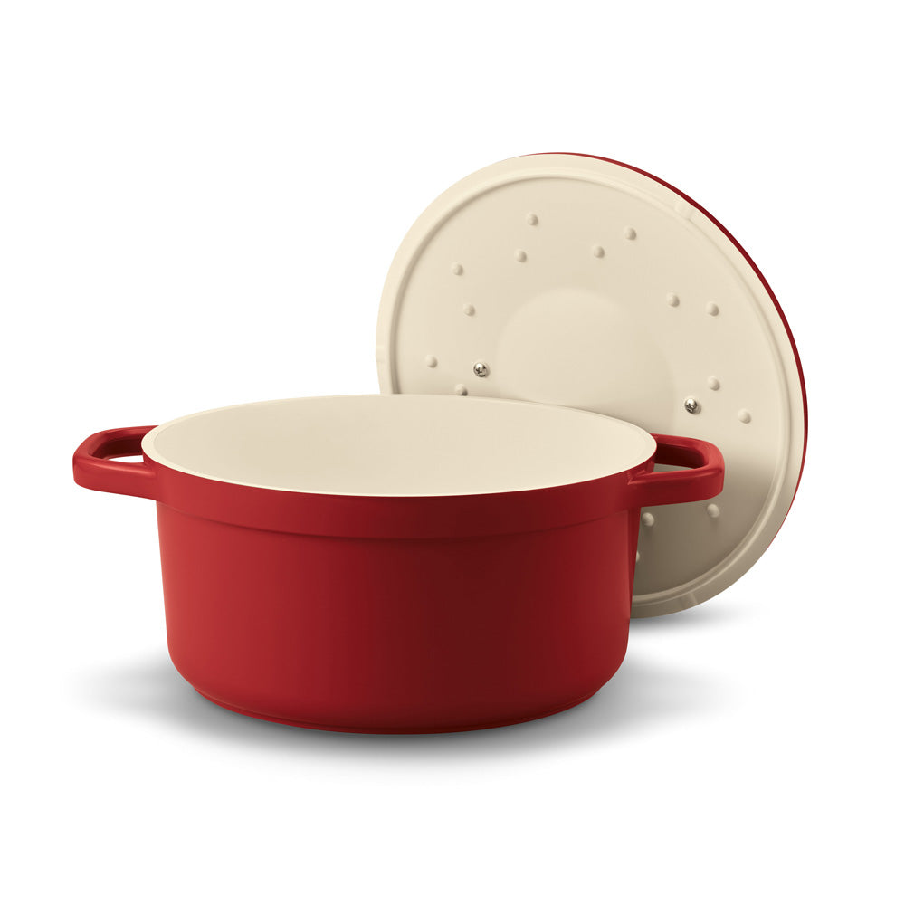 Cocotte ronde rouge 24 cm 4.5 L Beka - Mathon - 2