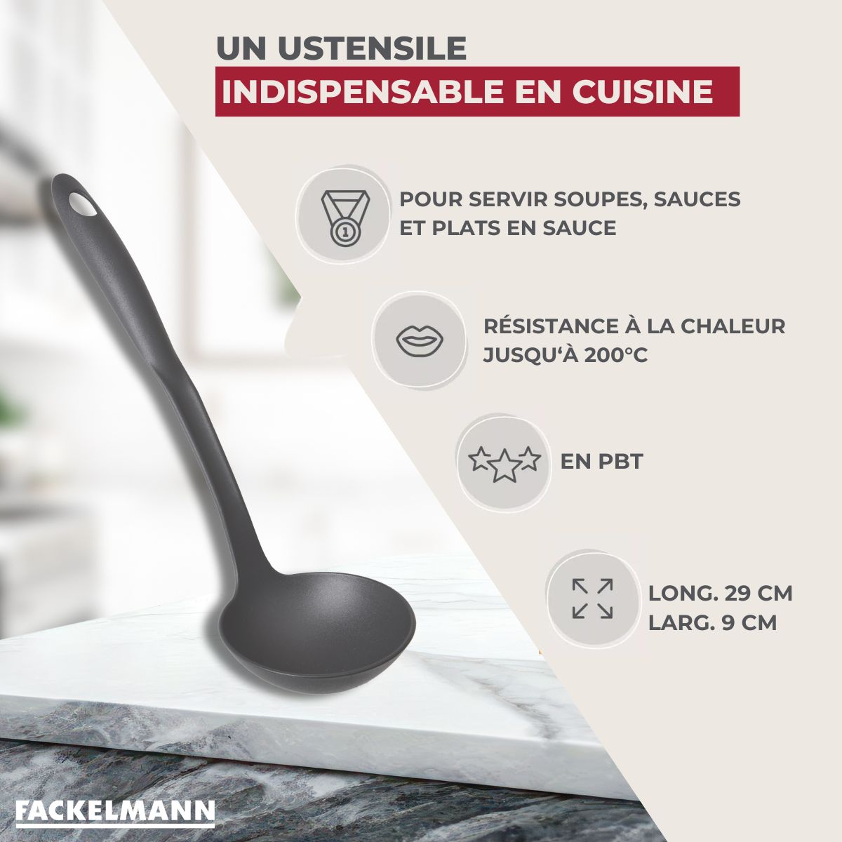 Louche de cuisine  Clip Fackelmann - Mathon - 4