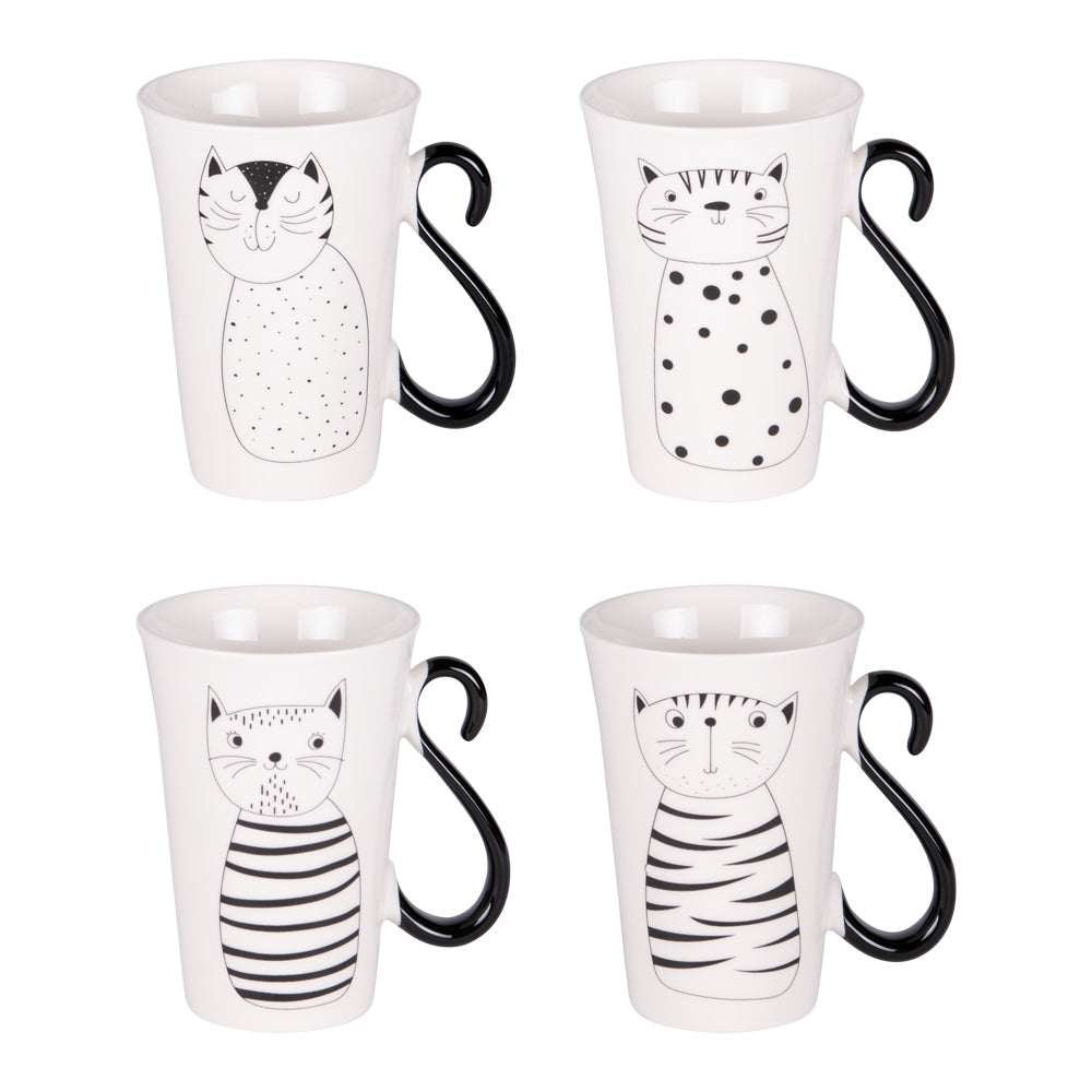 Coffret de 4 mugs Miaou 35 cl Table passion - Mathon - 1